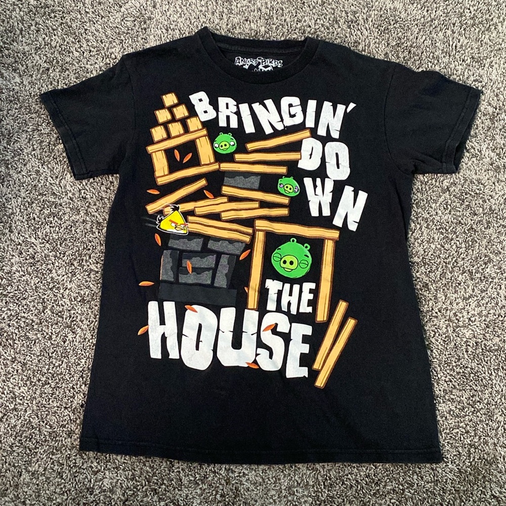Angry birds graphic tee shirt